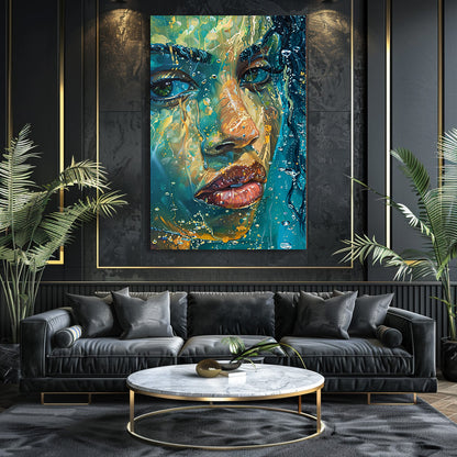 TABLEAU FEMME OCÉAN