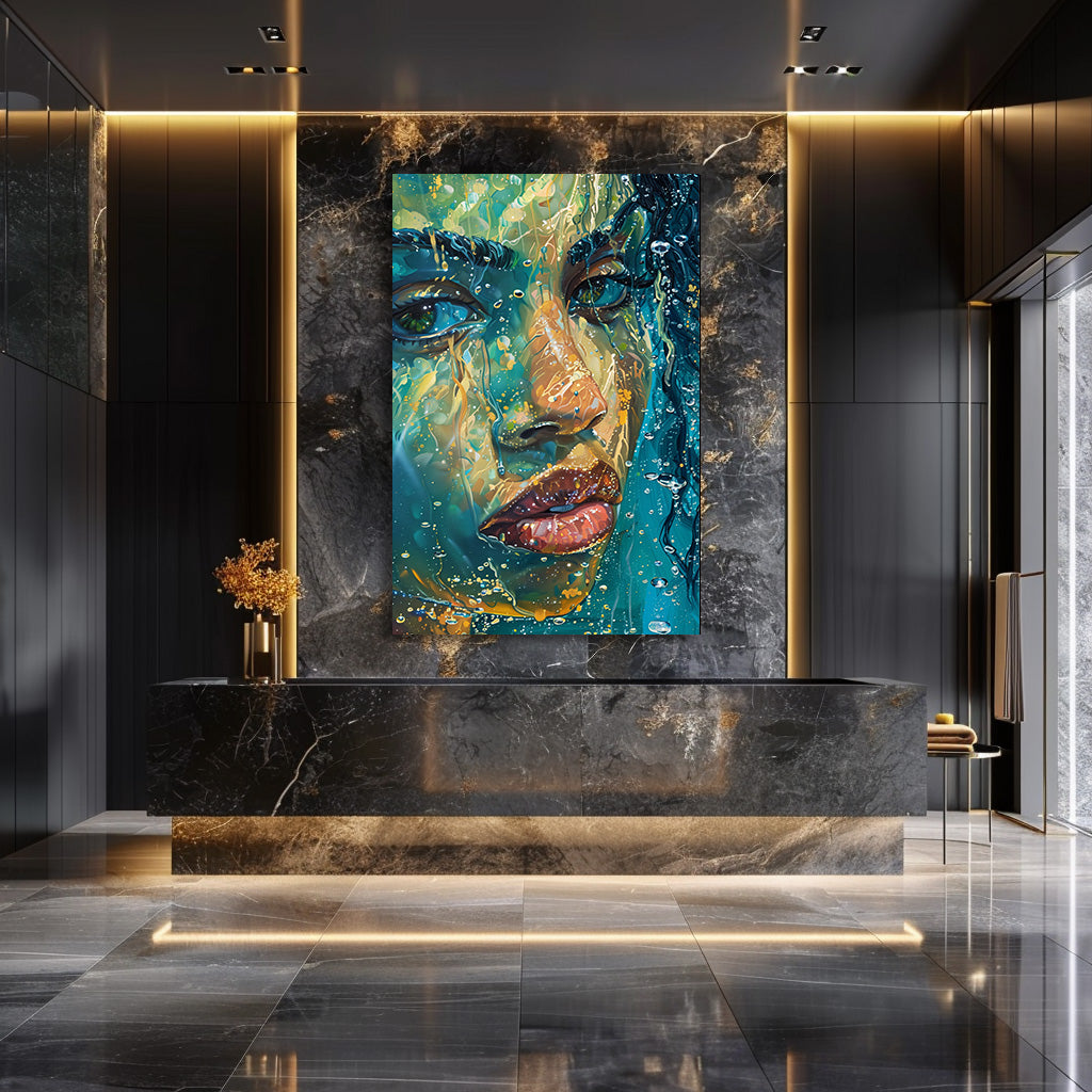 TABLEAU FEMME OCÉAN