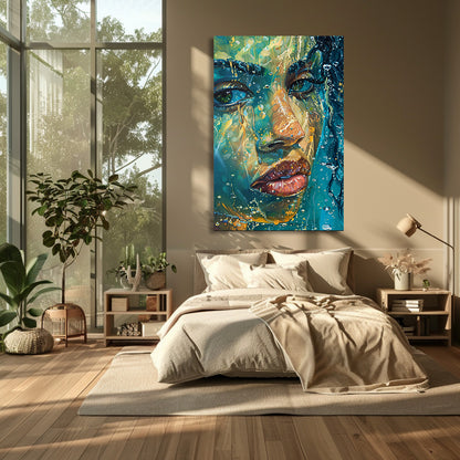 TABLEAU FEMME OCÉAN