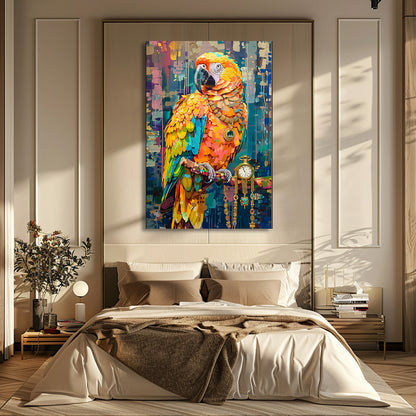 TABLEAU PERROQUET MULTICOLORE