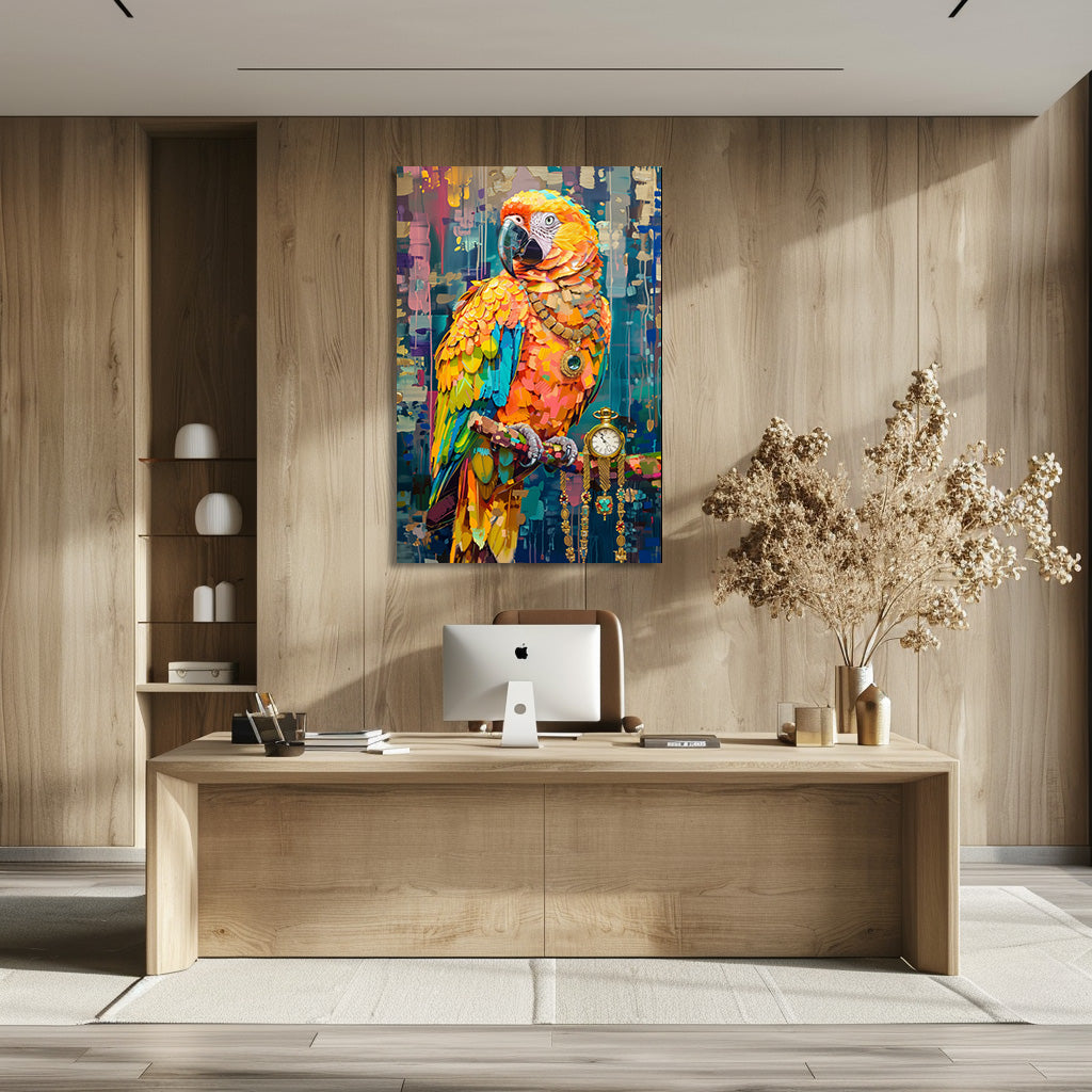 TABLEAU PERROQUET MULTICOLORE