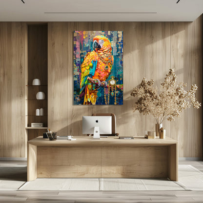 TABLEAU PERROQUET MULTICOLORE