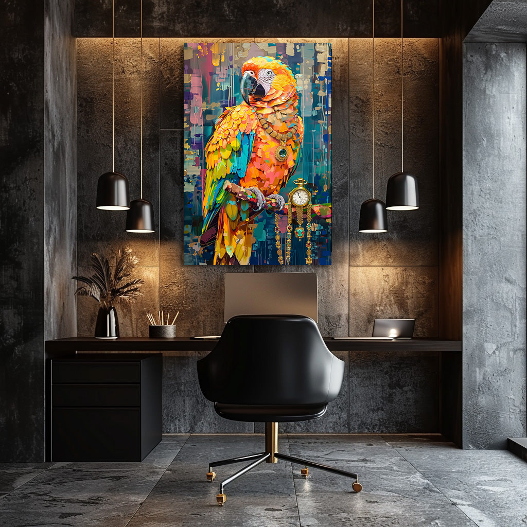 TABLEAU PERROQUET MULTICOLORE