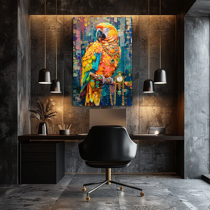 TABLEAU PERROQUET MULTICOLORE