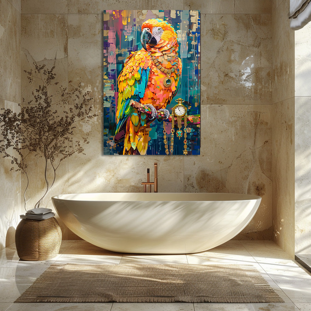 TABLEAU PERROQUET MULTICOLORE