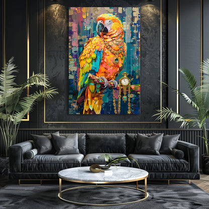 TABLEAU PERROQUET MULTICOLORE