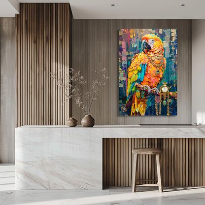 TABLEAU PERROQUET MULTICOLORE