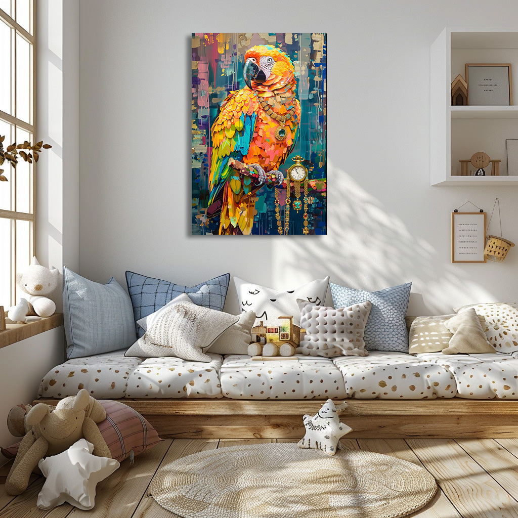 TABLEAU PERROQUET MULTICOLORE