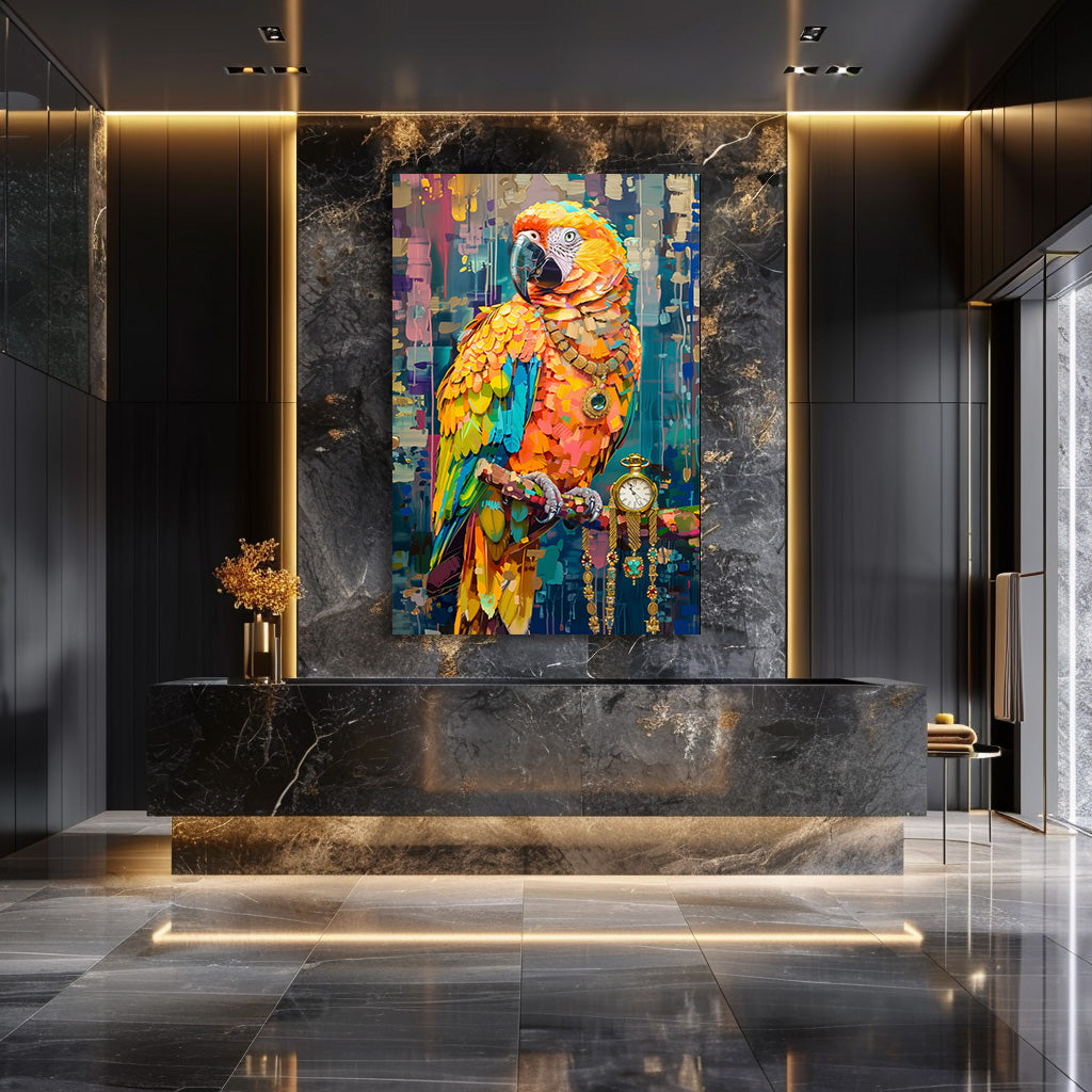 TABLEAU PERROQUET MULTICOLORE