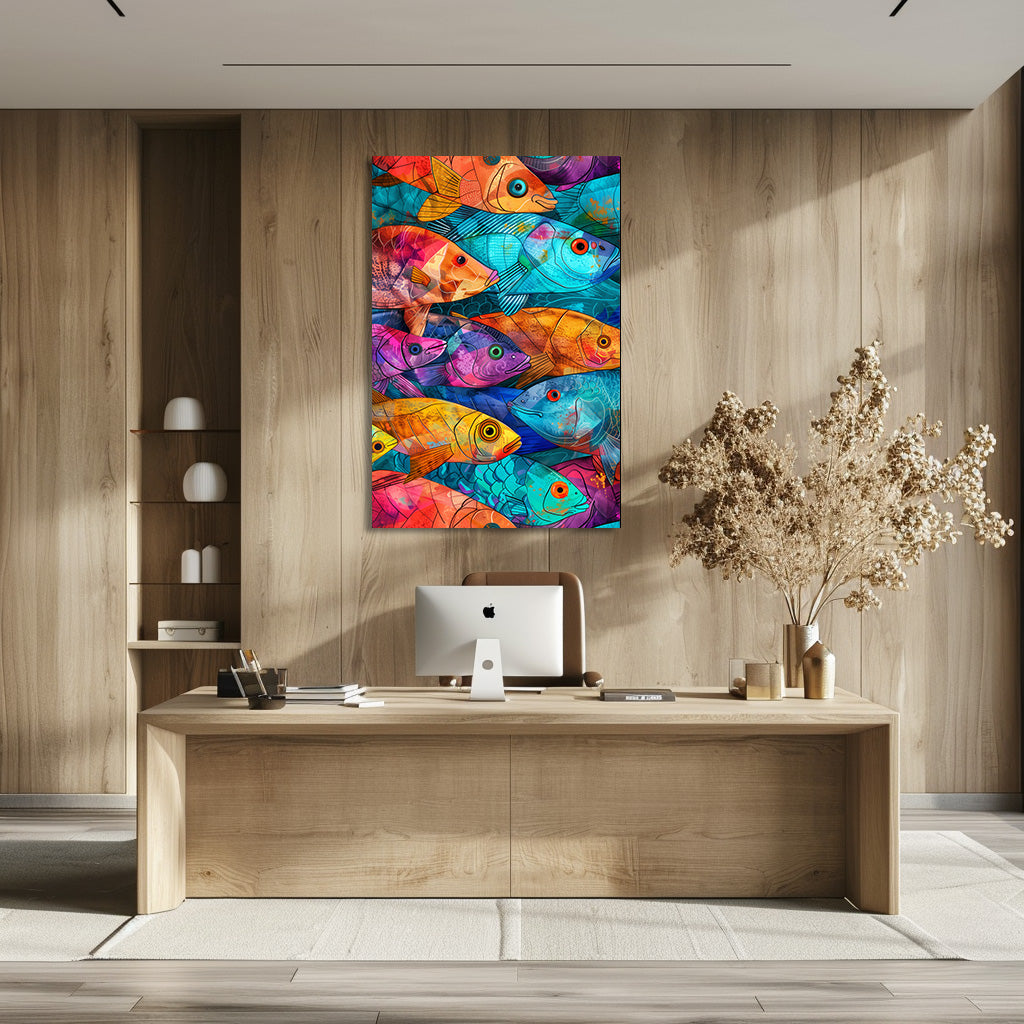 TABLEAU POISSONS COLORÉS