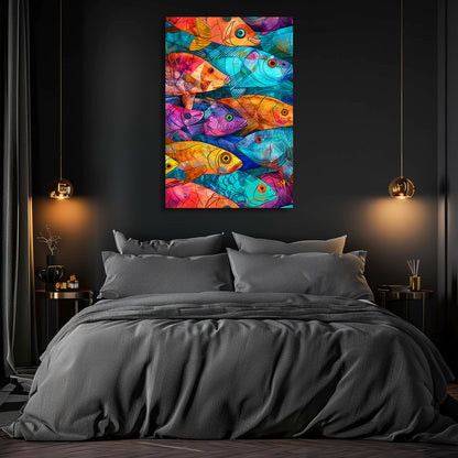 TABLEAU POISSONS COLORÉS