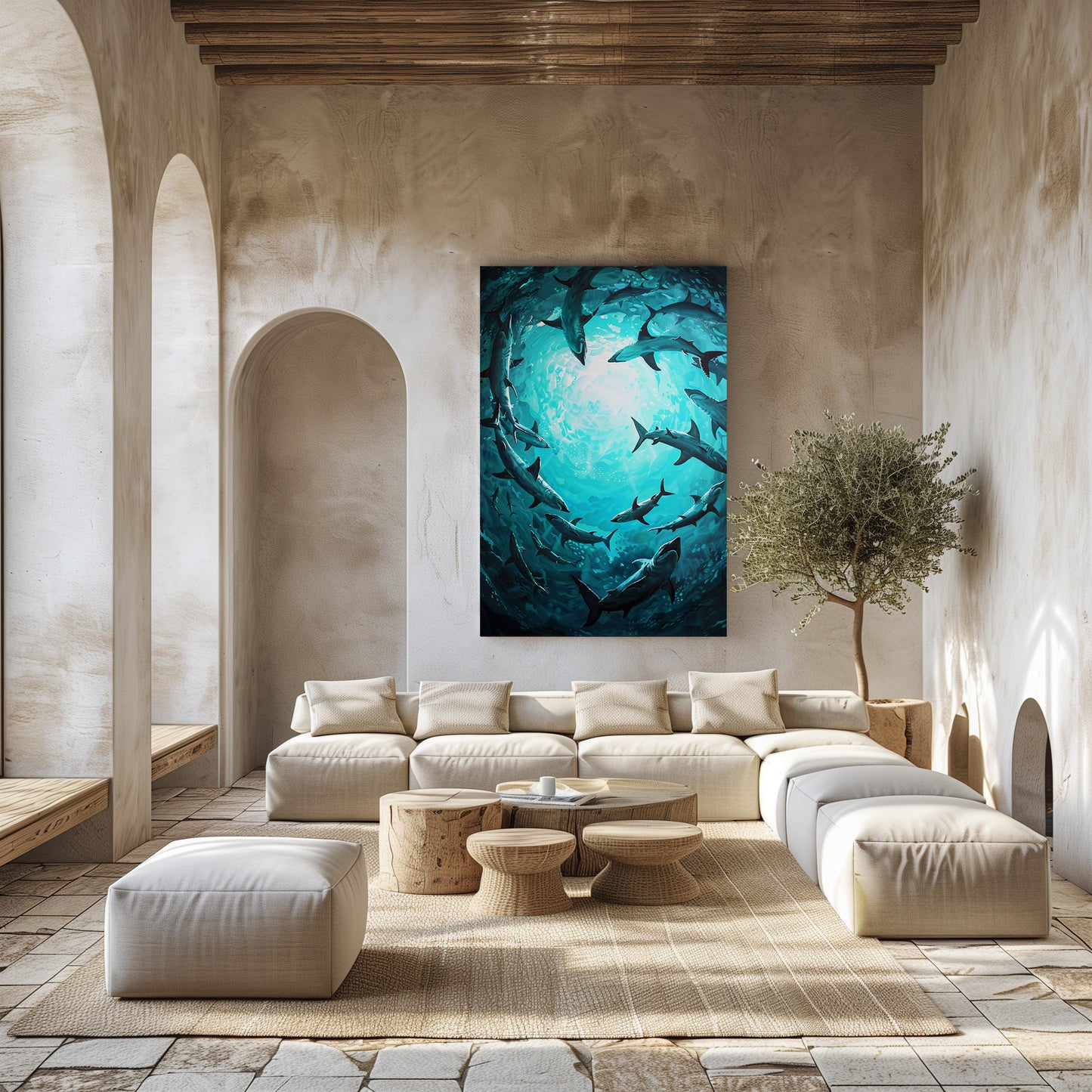 TABLEAU REQUIN OCÉAN