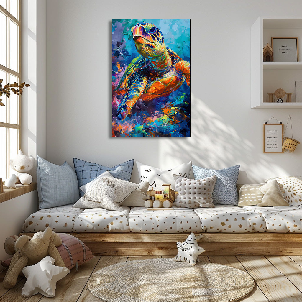 TABLEAU TORTUE COLORÉE