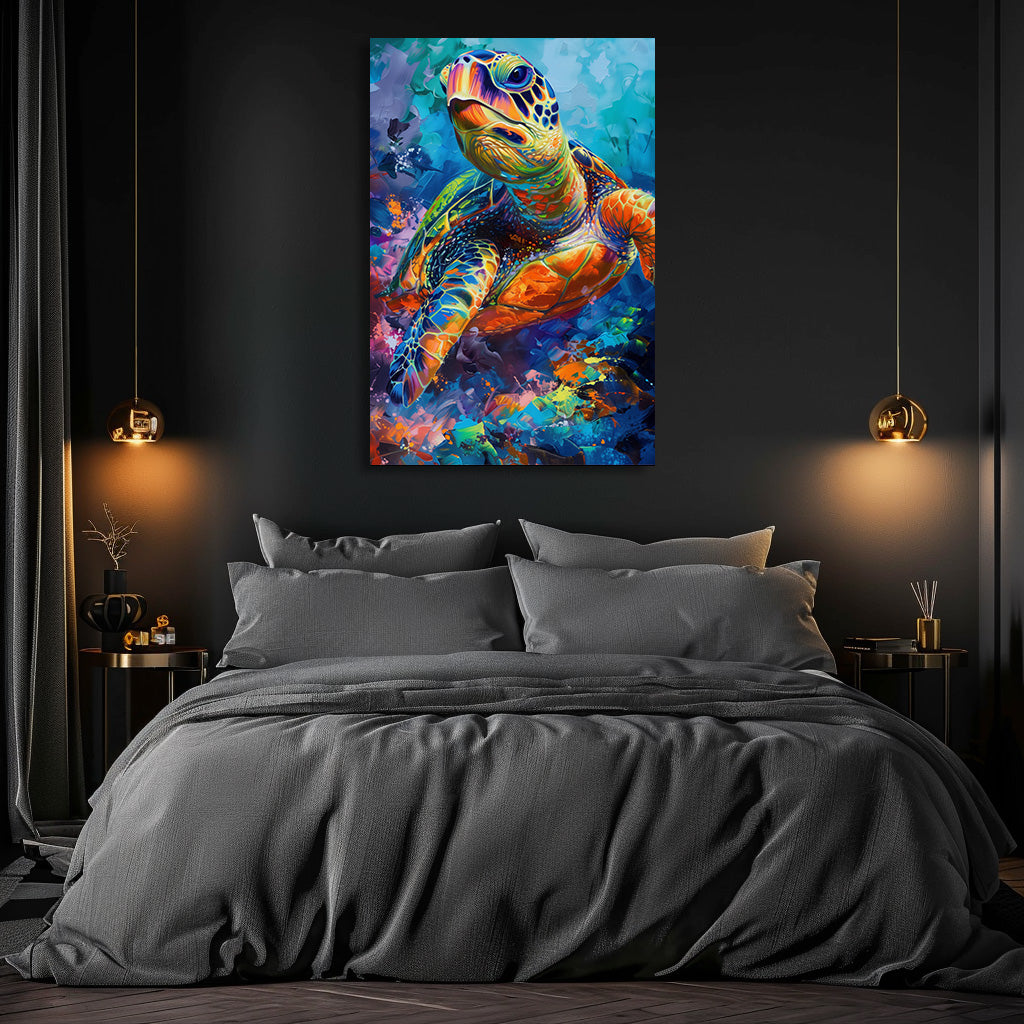 TABLEAU TORTUE COLORÉE