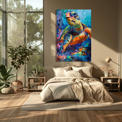 TABLEAU TORTUE COLORÉE