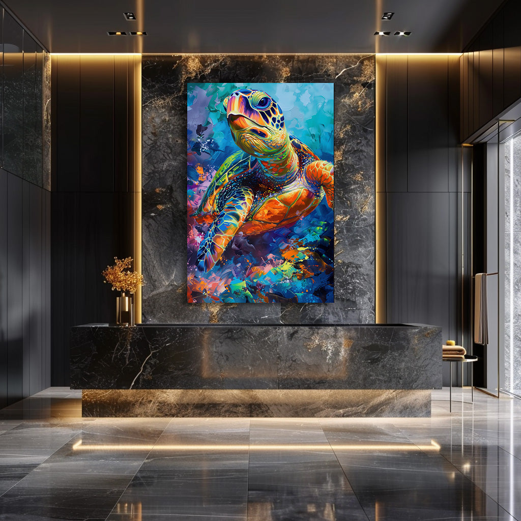 TABLEAU TORTUE COLORÉE