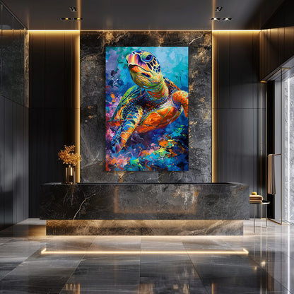 TABLEAU TORTUE COLORÉE