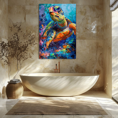 TABLEAU TORTUE COLORÉE