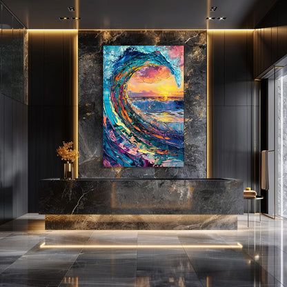 TABLEAU OCÉAN SUNSET