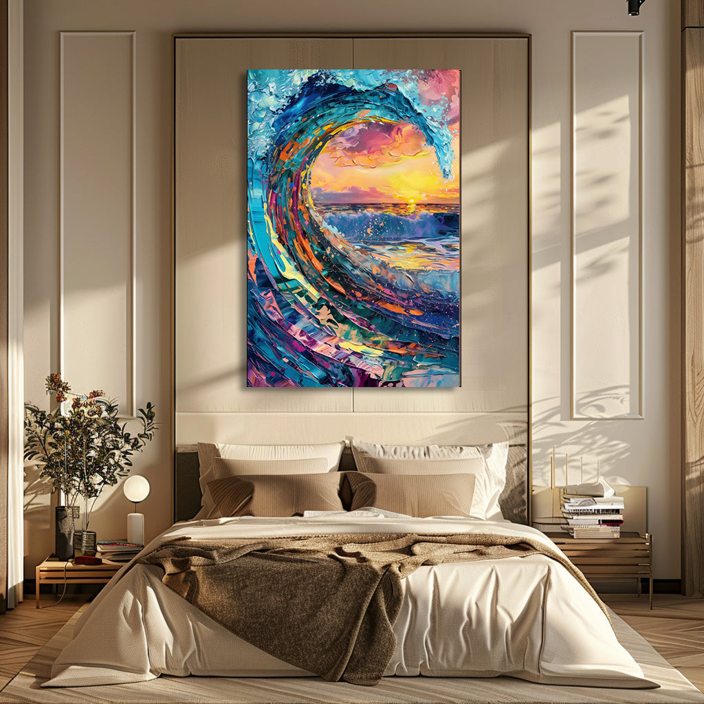 TABLEAU OCÉAN SUNSET