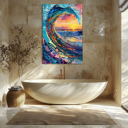 TABLEAU OCÉAN SUNSET