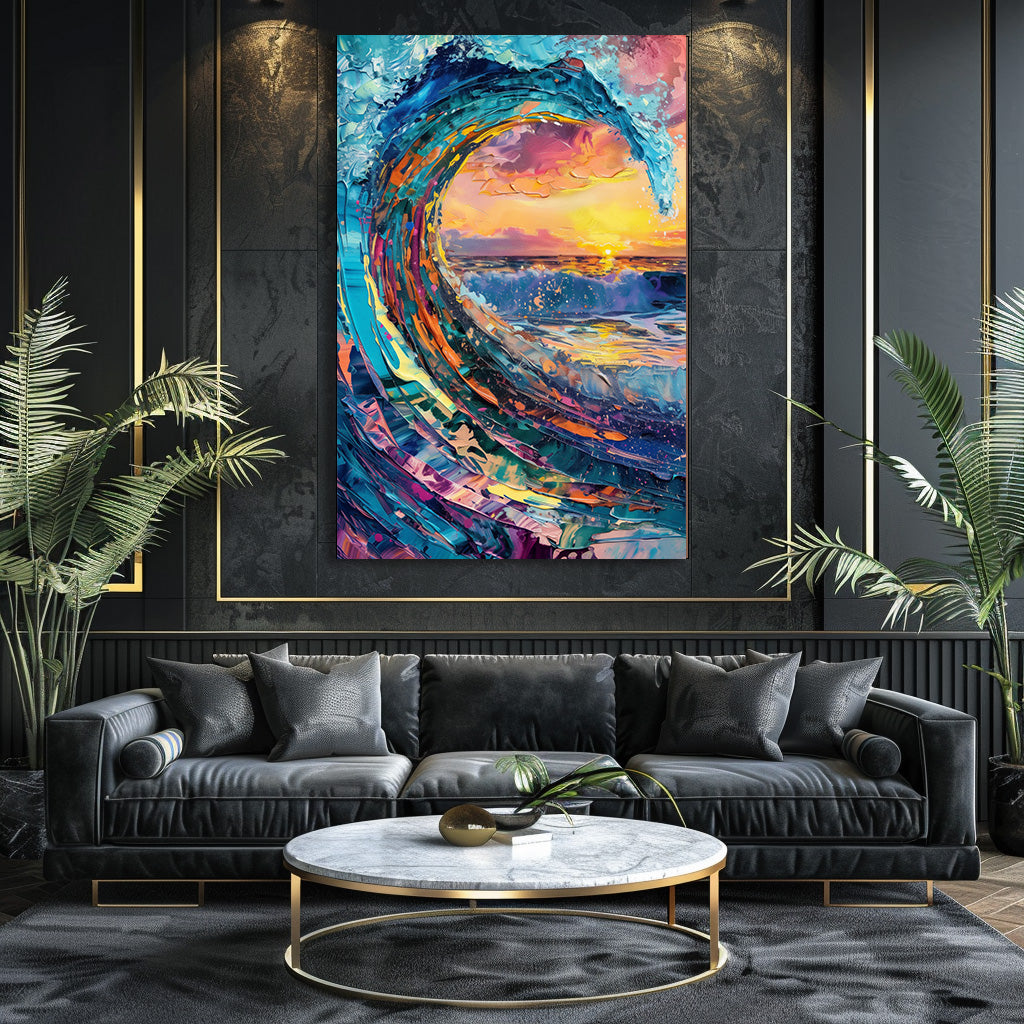 TABLEAU OCÉAN SUNSET