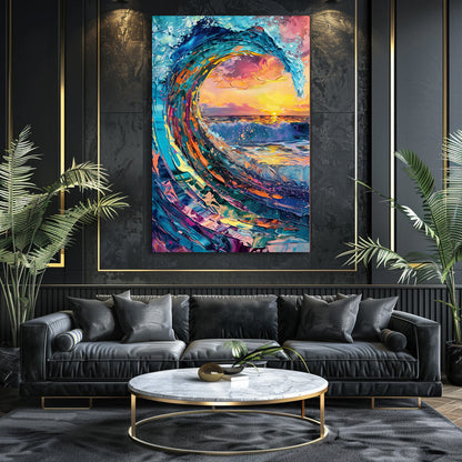 TABLEAU OCÉAN SUNSET