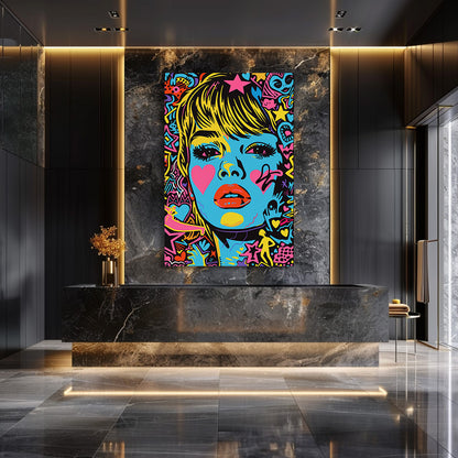 TABLEAU POP ART FEMME