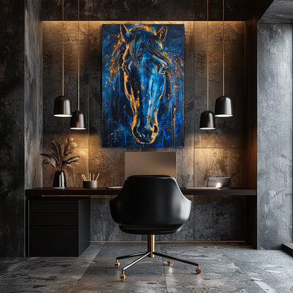 TABLEAU CHEVAL BLEU
