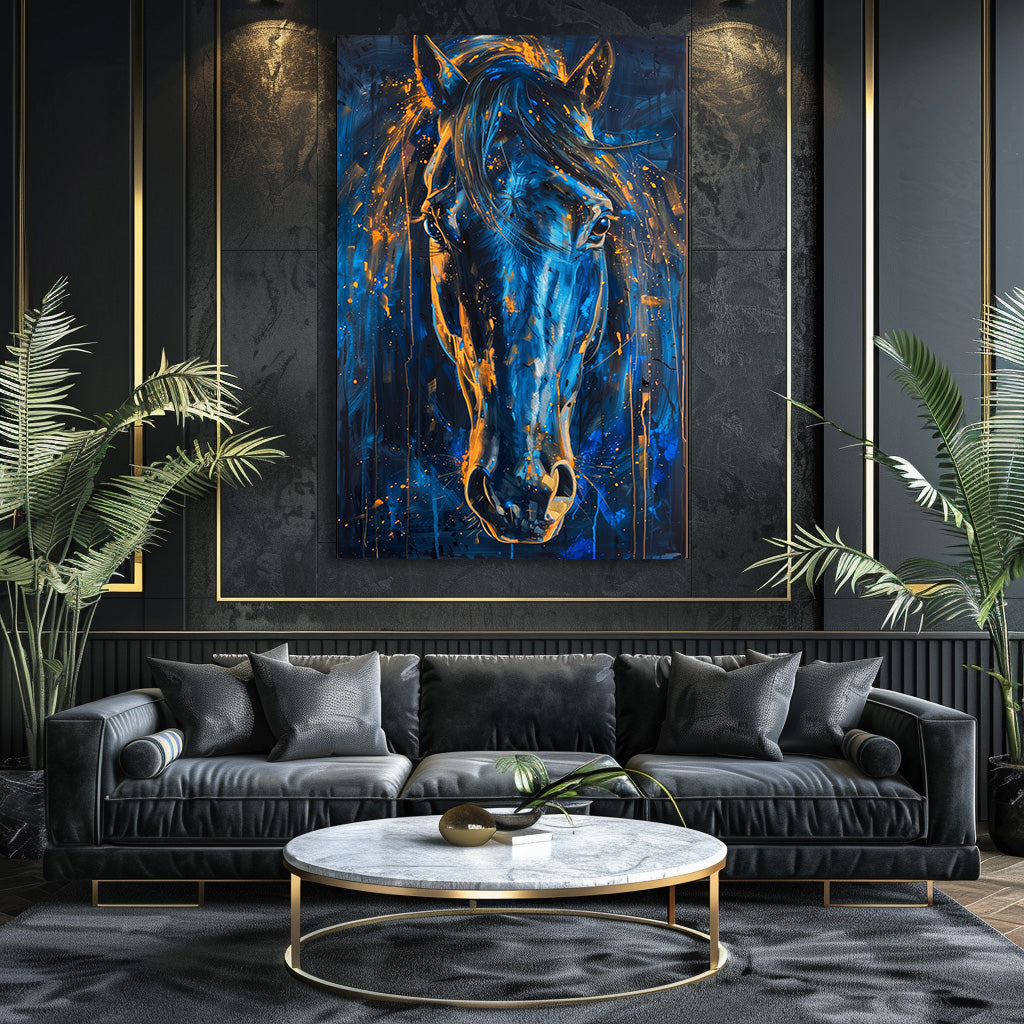 TABLEAU CHEVAL BLEU
