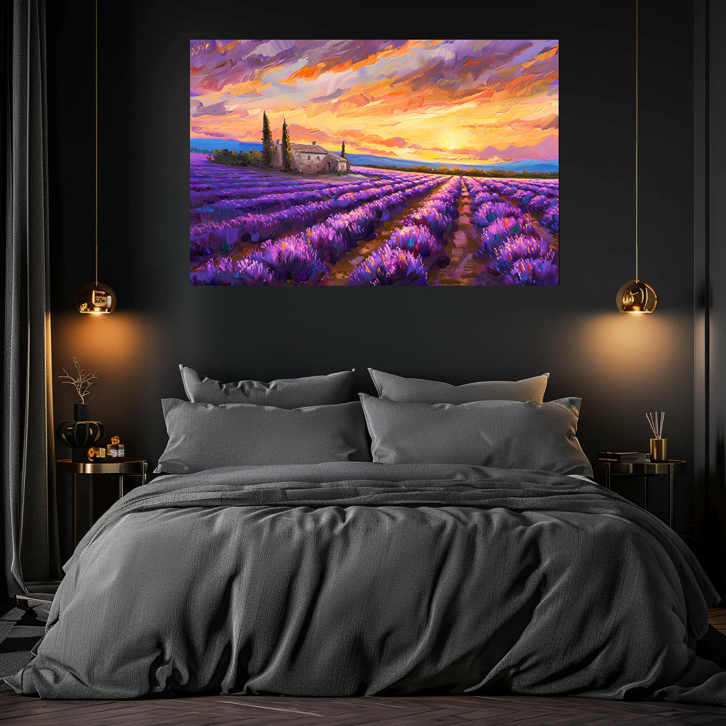 TABLEAU CHAMPS DE LAVANDE