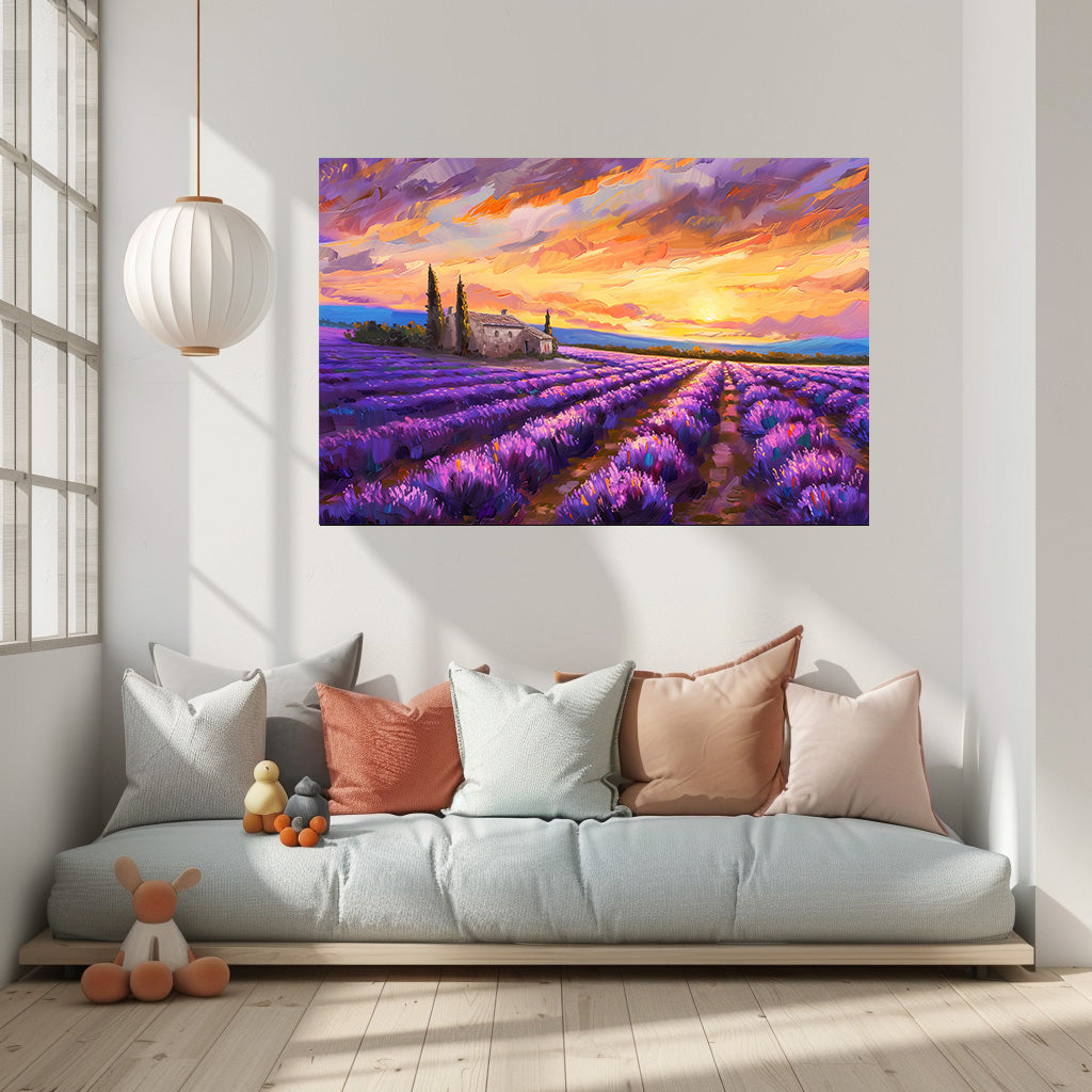 TABLEAU CHAMPS DE LAVANDE
