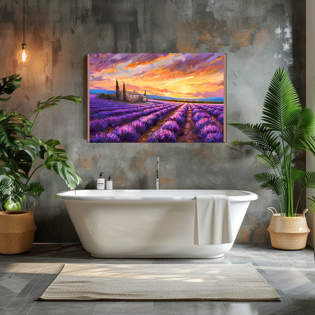 TABLEAU CHAMPS DE LAVANDE