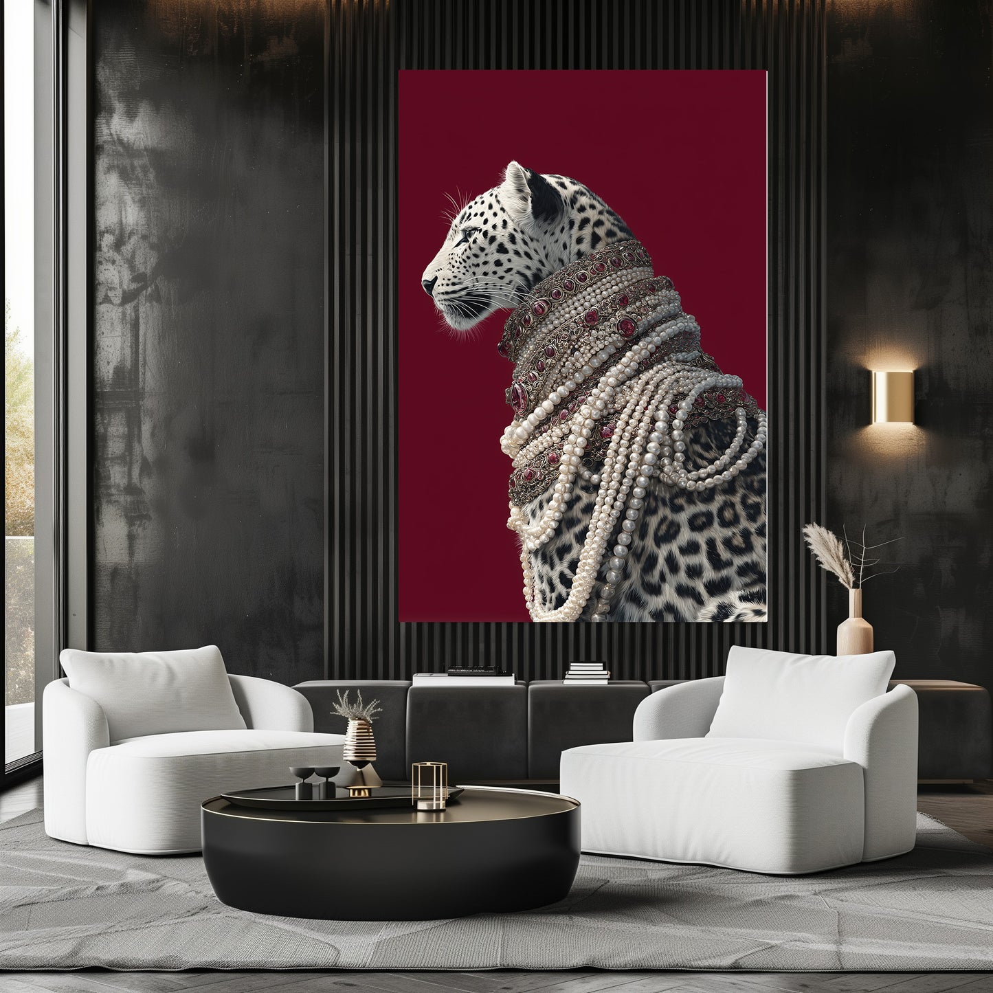 TABLEAU LÉOPARD COLLIER