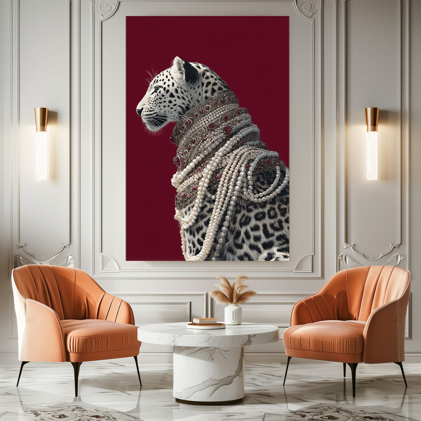 TABLEAU LÉOPARD COLLIER