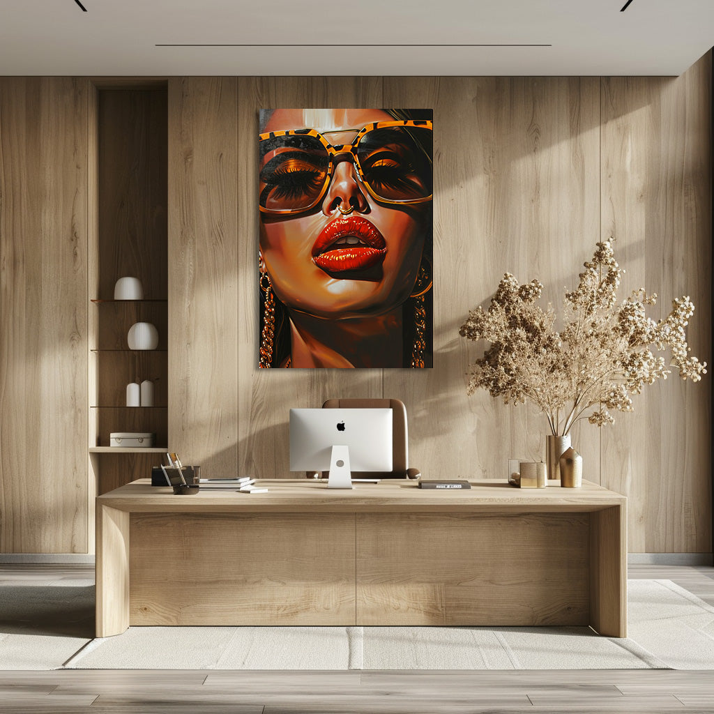 TABLEAU FEMME LUNETTE GLAMOUR