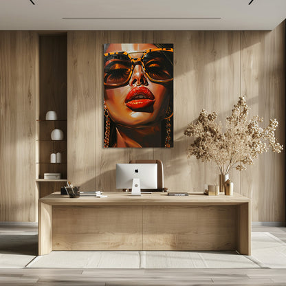 TABLEAU FEMME LUNETTE GLAMOUR