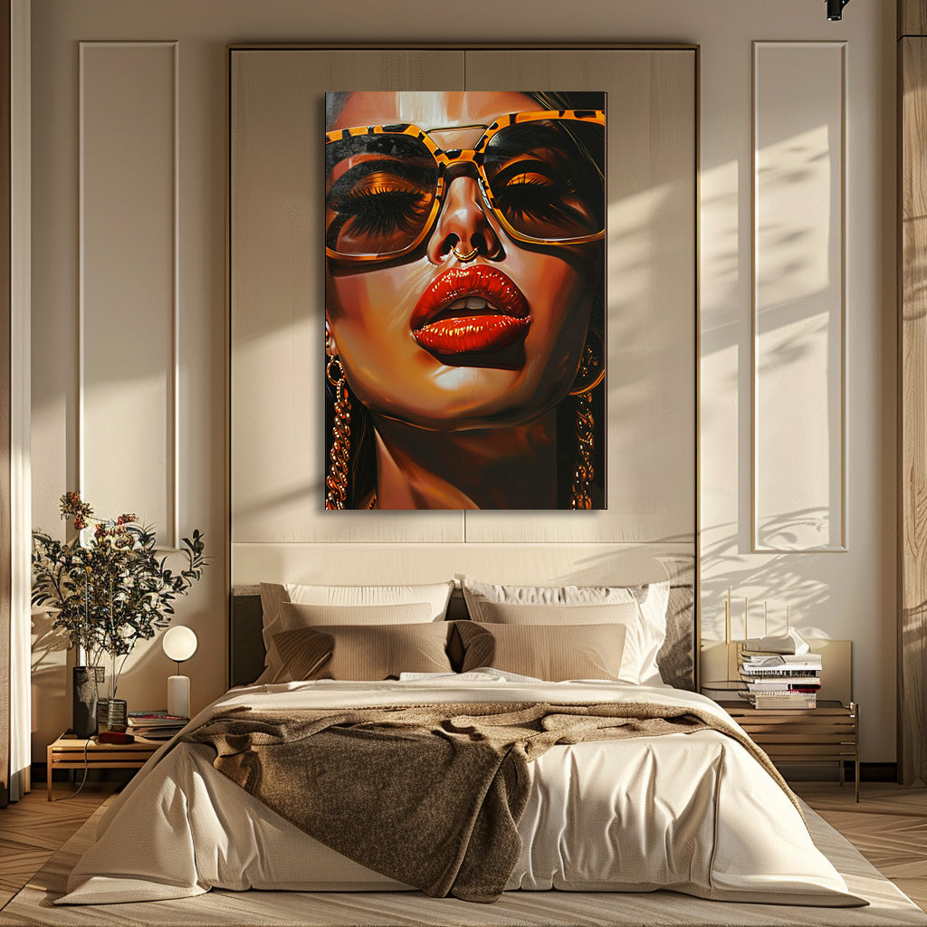 TABLEAU FEMME LUNETTE GLAMOUR