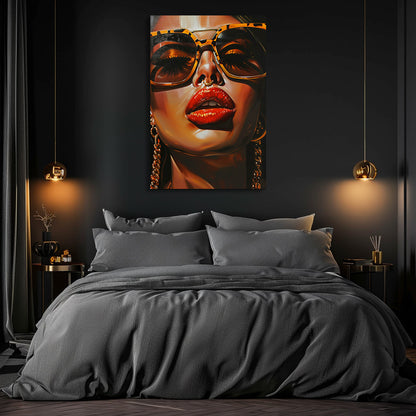 TABLEAU FEMME LUNETTE GLAMOUR