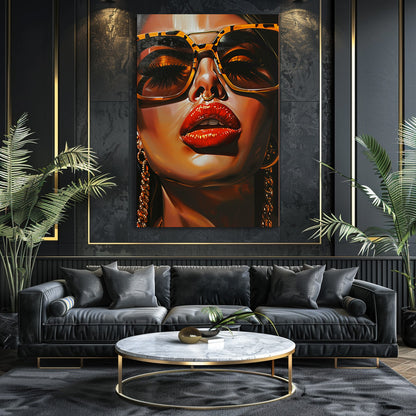 TABLEAU FEMME LUNETTE GLAMOUR