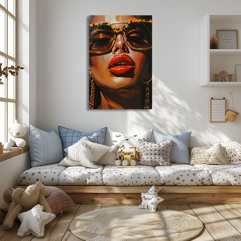 TABLEAU FEMME LUNETTE GLAMOUR