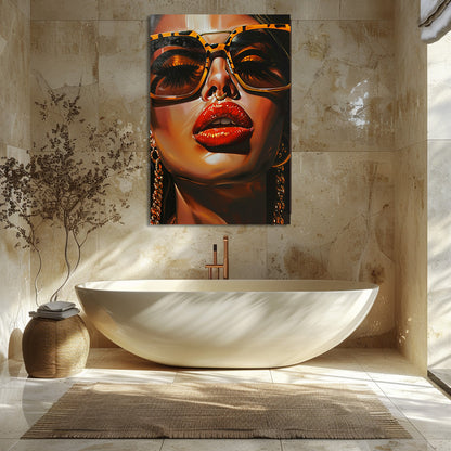 TABLEAU FEMME LUNETTE GLAMOUR