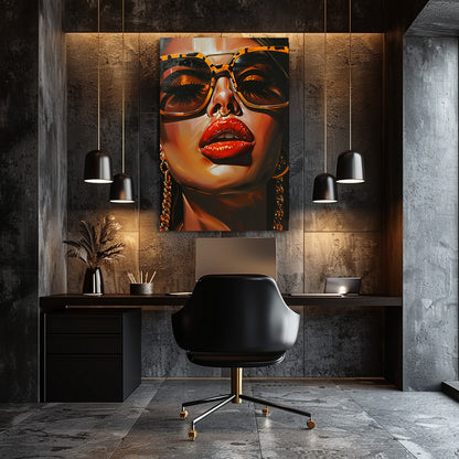 TABLEAU FEMME LUNETTE GLAMOUR