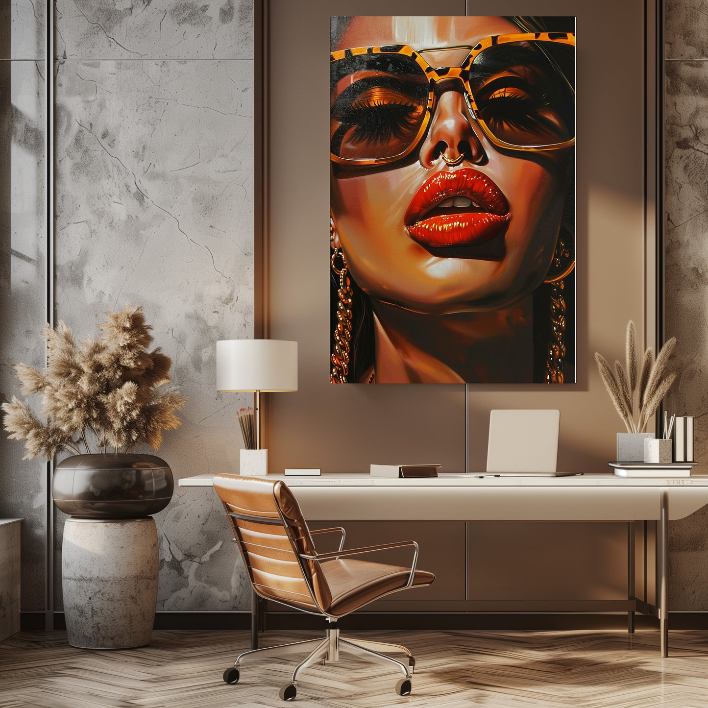 TABLEAU FEMME LUNETTE GLAMOUR