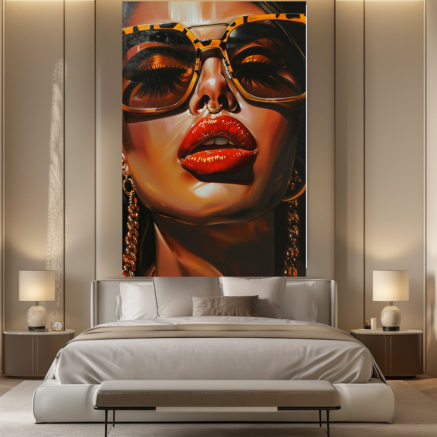 TABLEAU FEMME LUNETTE GLAMOUR