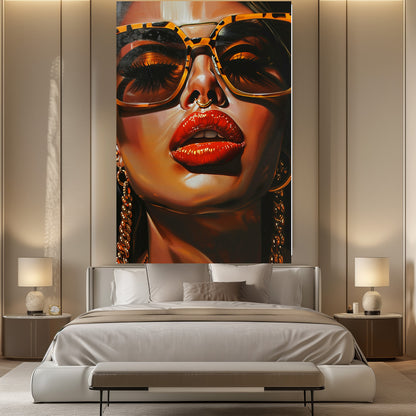 TABLEAU FEMME LUNETTE GLAMOUR