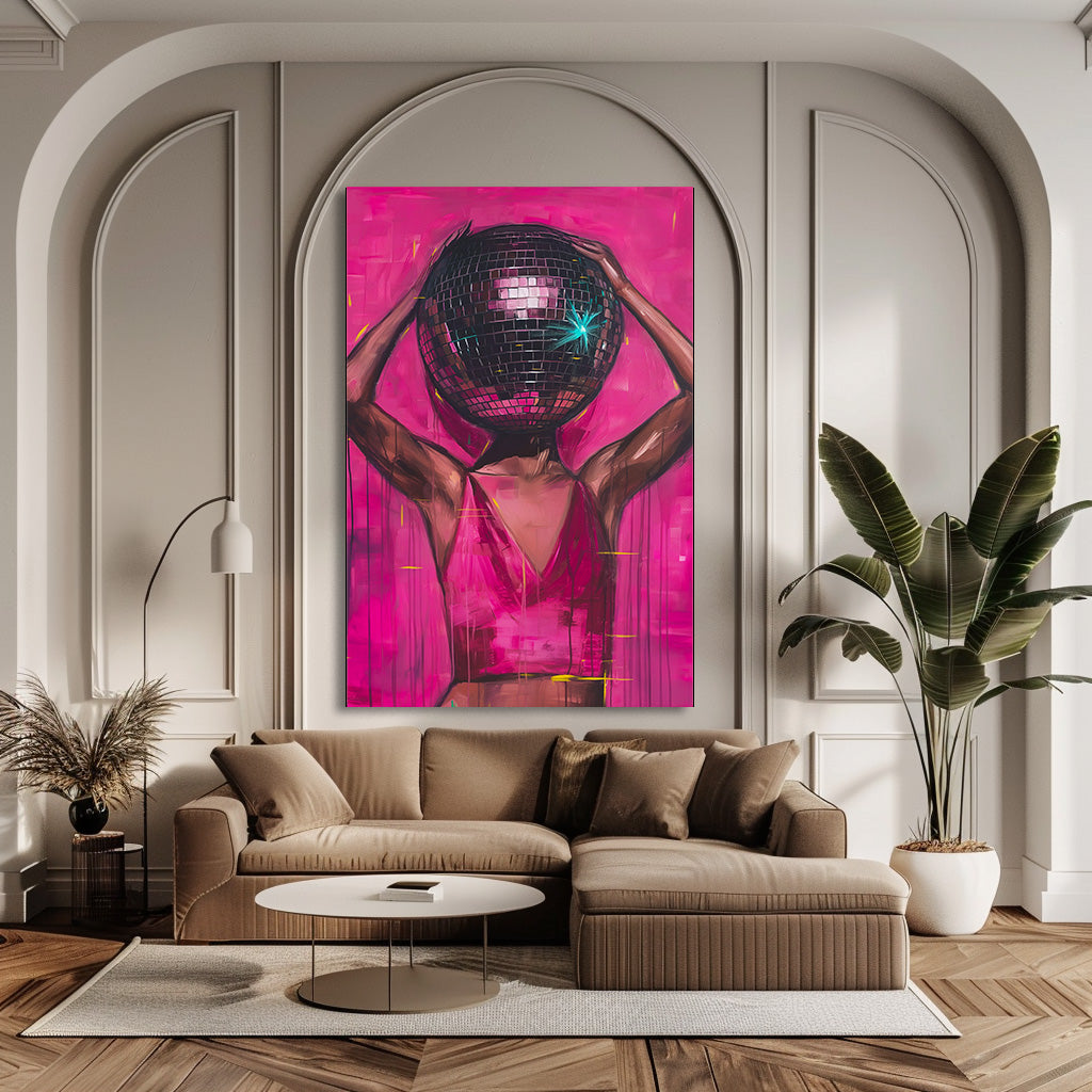 DISCO BALL HEAD PAINTING 