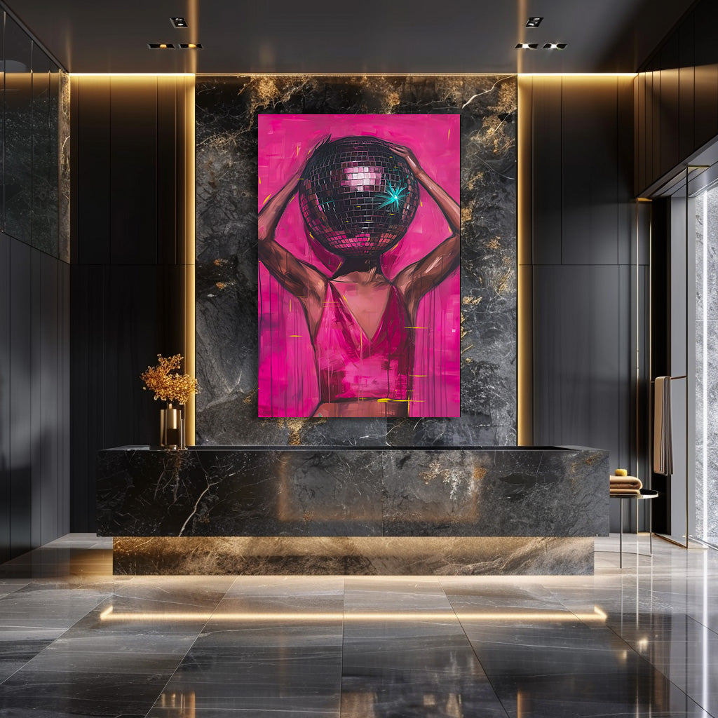 DISCO BALL HEAD PAINTING 