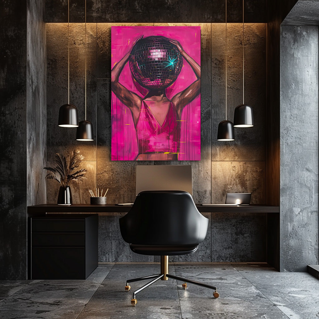 DISCO BALL HEAD PAINTING 