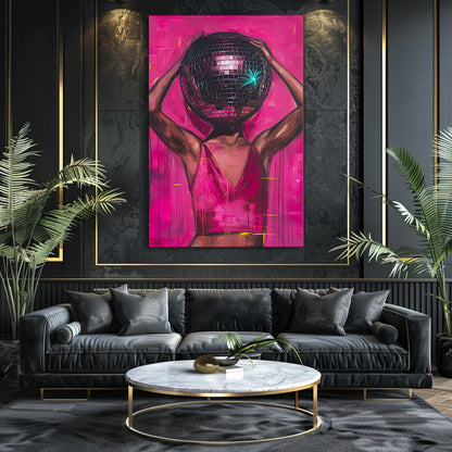 DISCO BALL HEAD PAINTING 